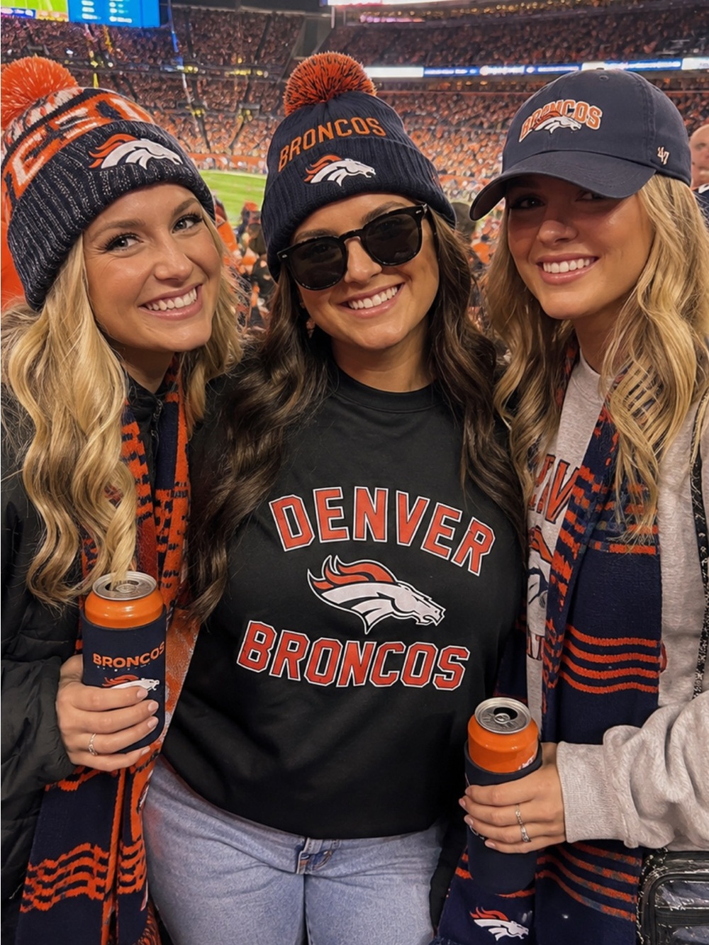 Denver Broncos Black Nylonish material Pullover